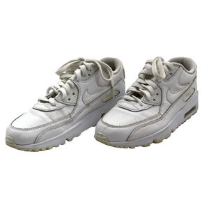 Nike Air Max 90 Sneakers Lace Up White Running Shoes US Size 4.5 Youth